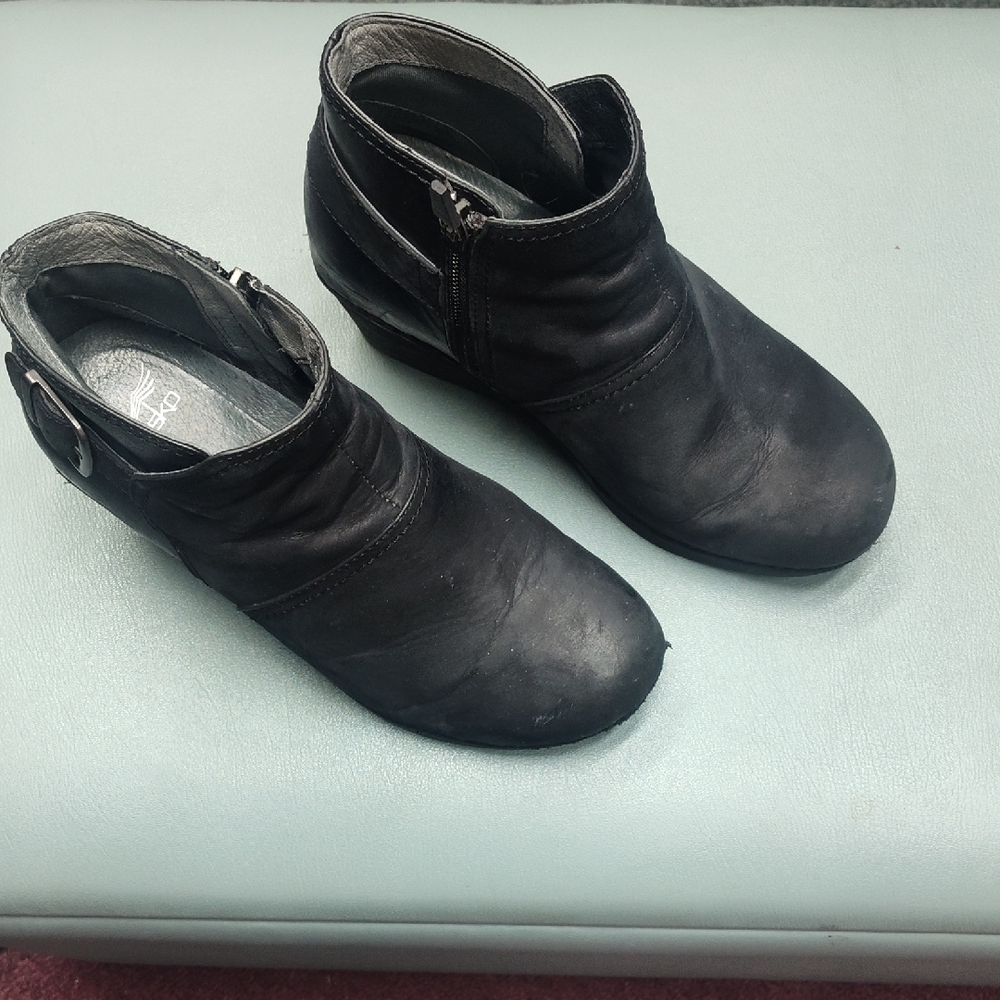 Dansko "Shirley" Black Ankle Boots Size 36